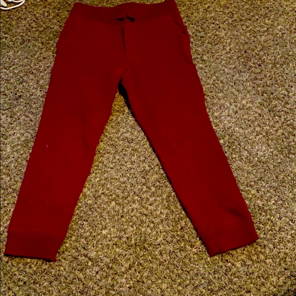 Burgundy joggers